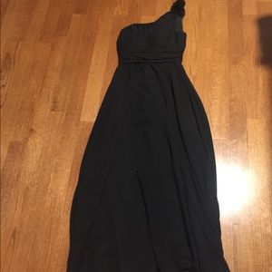 Mori Lee 1 shoulder dress- black